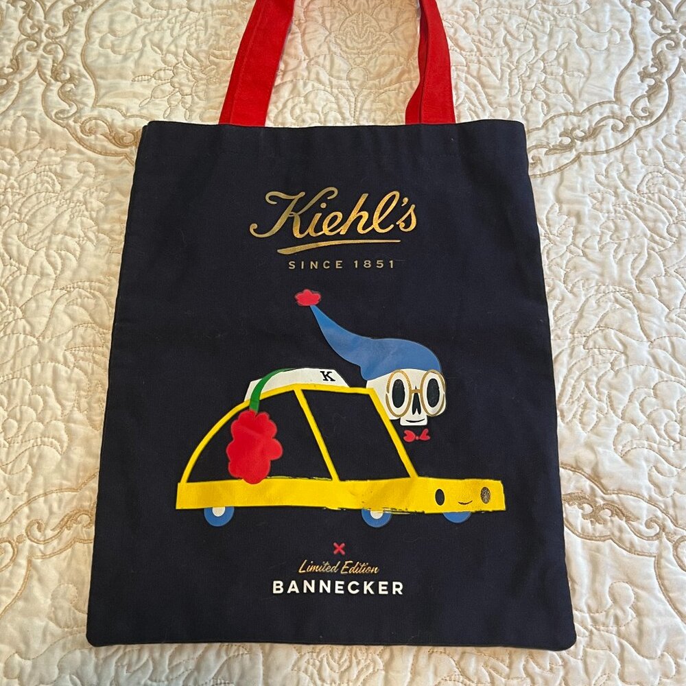 NWOT Kiehls Limited Edition Navy Blue Canvas Tote